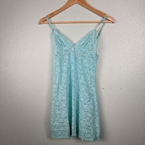 Victoria's Secret aqua lace nightgown M